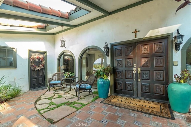 420 Inverness Dr, La Canada Flintridge, CA 91011 - doorway to property featuring a porch