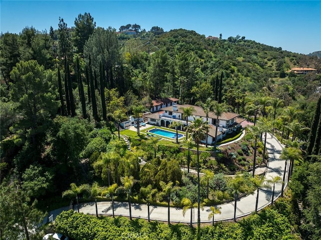 420 Inverness Dr, La Canada Flintridge, CA 91011 - birds eye view of property featuring a wooded view