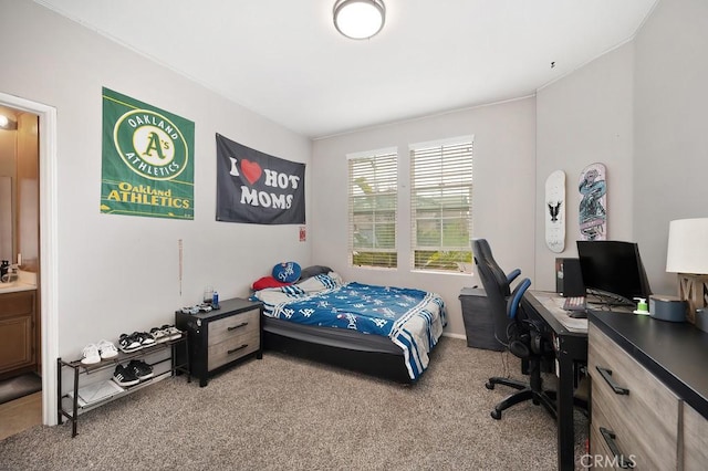 bedroom with carpet flooring