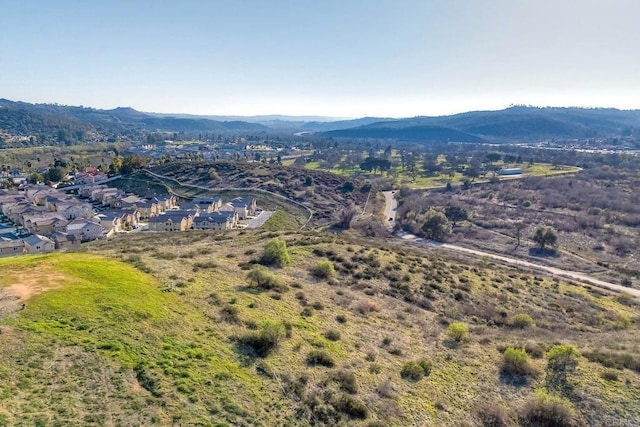 aerial view featuring a mountain view