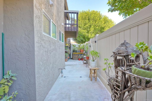 view of patio featuring a fenced backyard