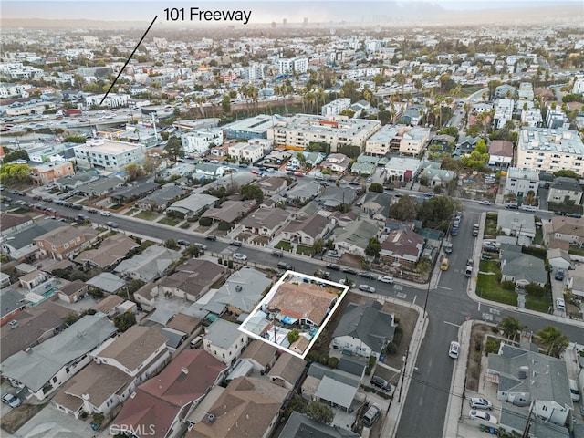 drone / aerial view featuring a residential view