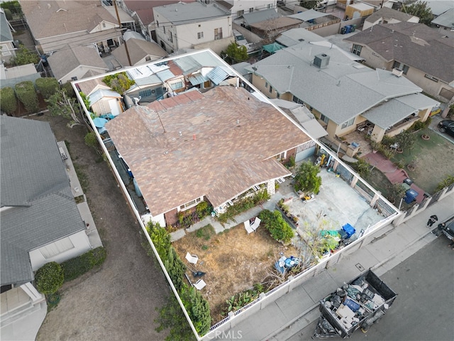 bird's eye view with a residential view