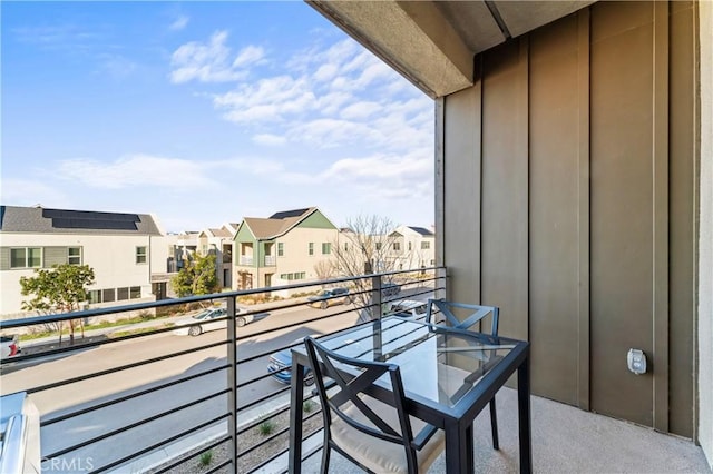 balcony with a residential view