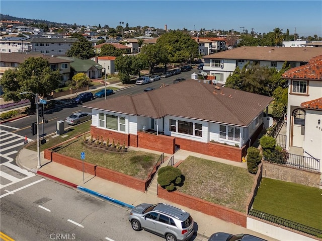 bird's eye view featuring a residential view