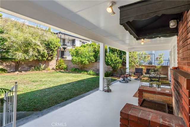 view of patio / terrace featuring a fenced backyard