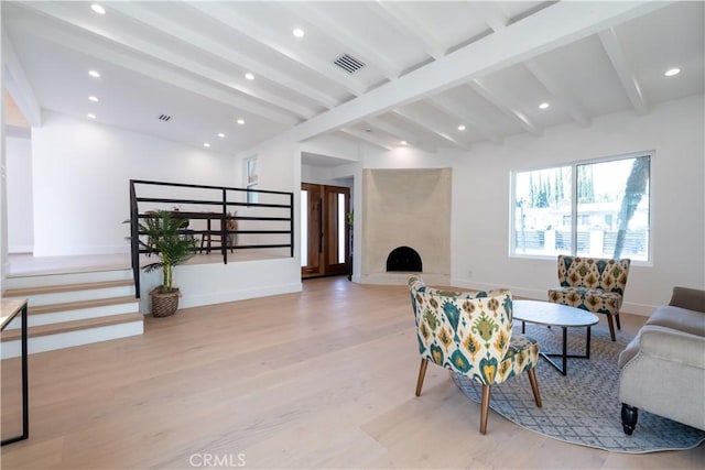 interior space featuring visible vents and stairs