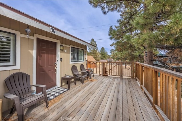 view of wooden deck