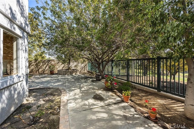 view of patio with a fenced backyard