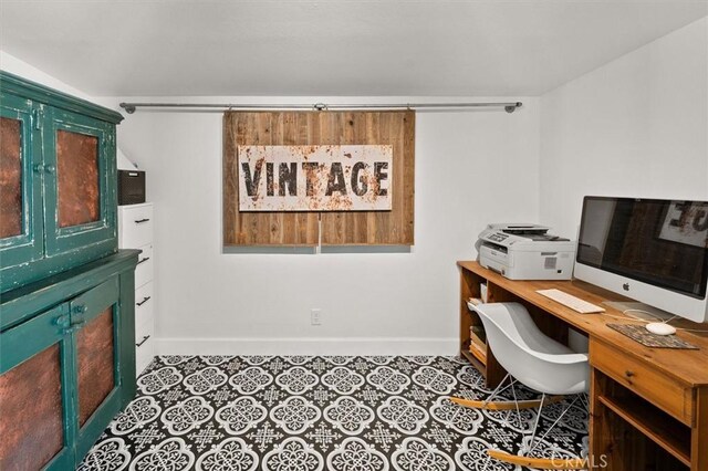 16070 Baker Canyon Rd, Canyon Country, CA 91390 - home office with tile patterned floors and baseboards