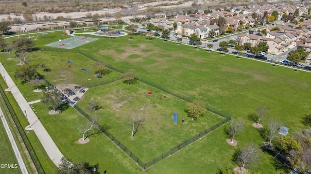 drone / aerial view with a residential view