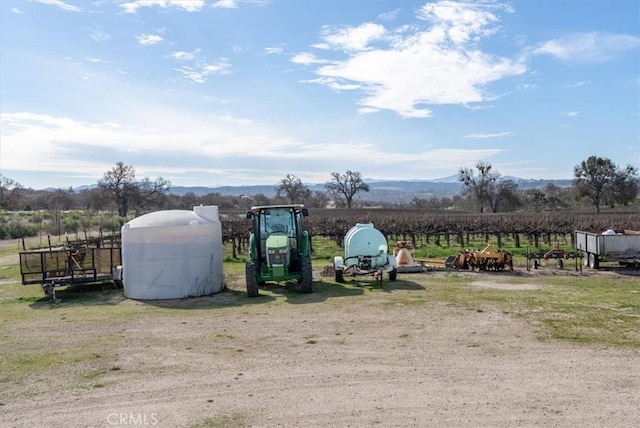 exterior space with a rural view