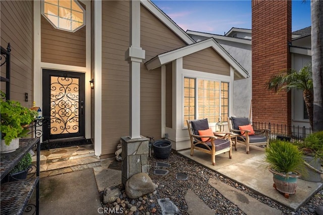 entrance to property with a porch