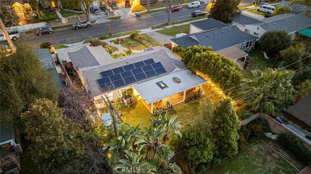 bird's eye view with a residential view