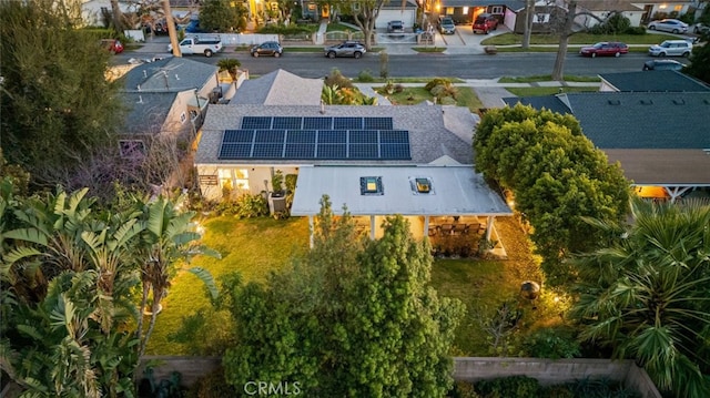 aerial view featuring a residential view