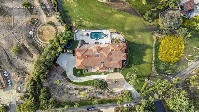 7102 Via De Maya, Rancho Santa Fe, CA 92067 - aerial view of property and surrounding area