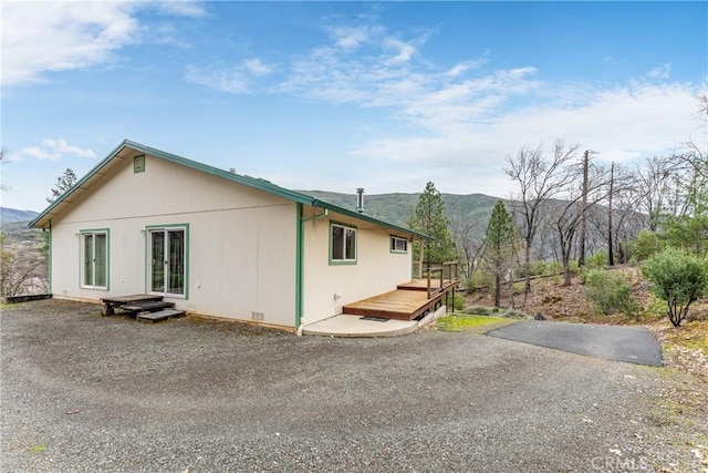 12625 Elk Mountain Rd, Upper Lake, CA 95485 - view of side of property featuring a deck with mountain view