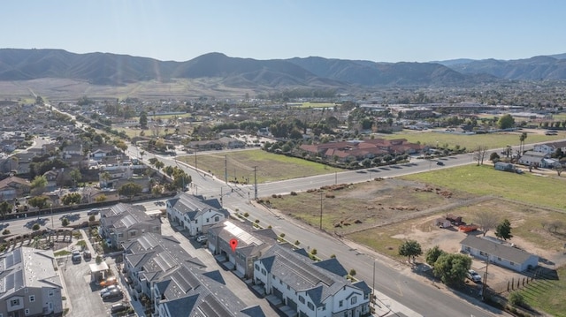 aerial view featuring a mountain view