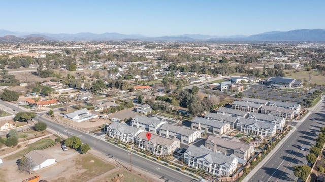 bird's eye view with a residential view and a mountain view