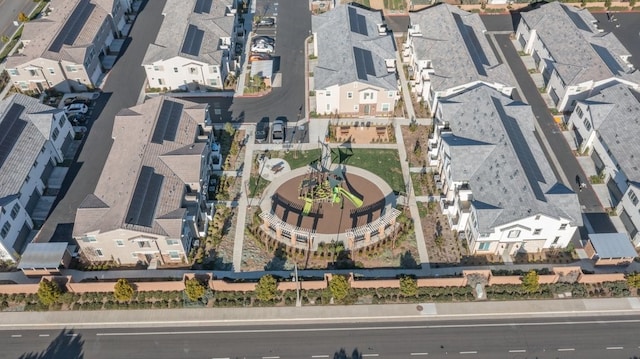 bird's eye view with a residential view