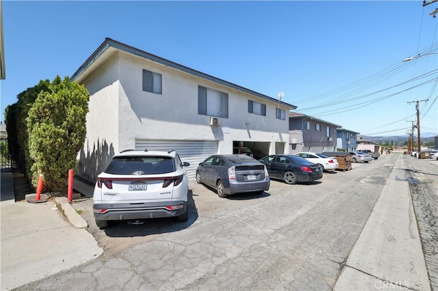 exterior space with stucco siding