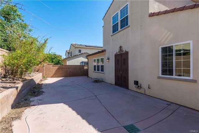 view of patio with a fenced backyard