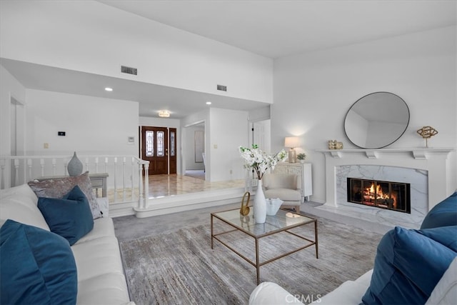 21 Santa Catalina Dr, Rancho Palos Verdes, CA 90275 - living area with a fireplace and recessed lighting