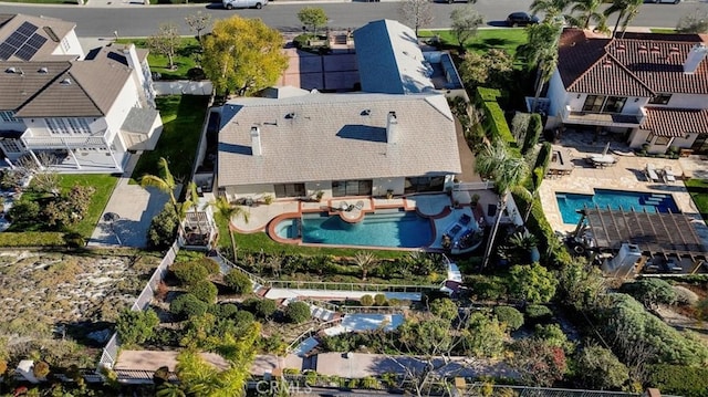 21 Santa Catalina Dr, Rancho Palos Verdes, CA 90275 - aerial view of residential area with a pool