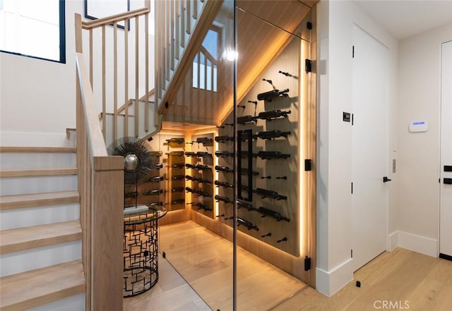 wine room featuring wood finished floors