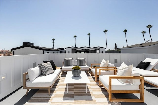 view of patio with outdoor lounge area