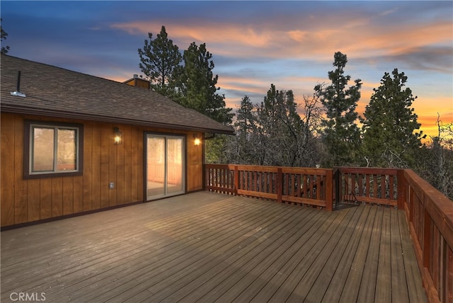 view of deck at dusk