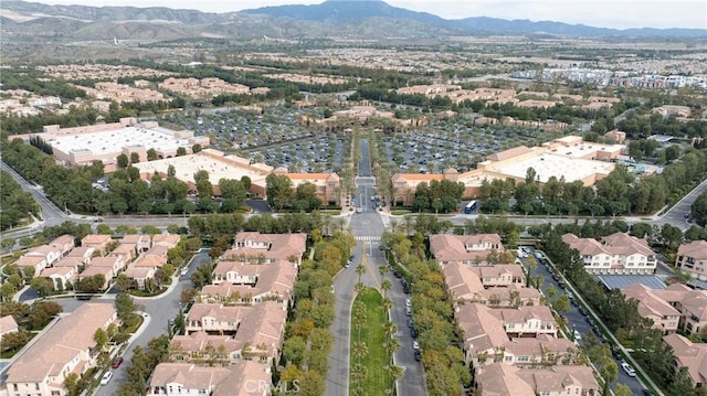 birds eye view of property featuring a residential view and a mountain view