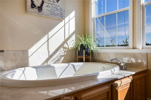 full bath featuring a garden tub