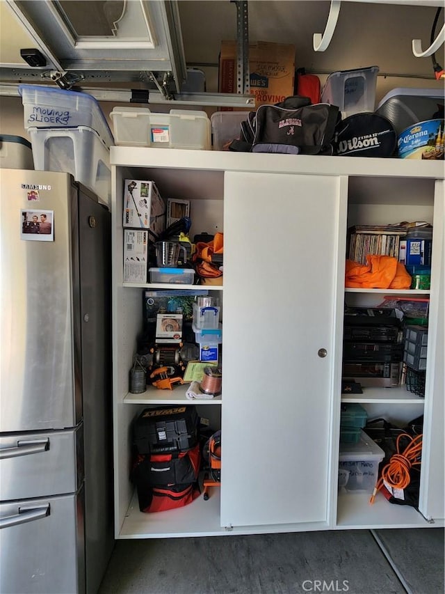 view of storage area