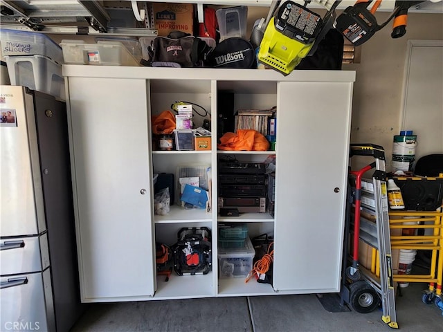 view of storage area
