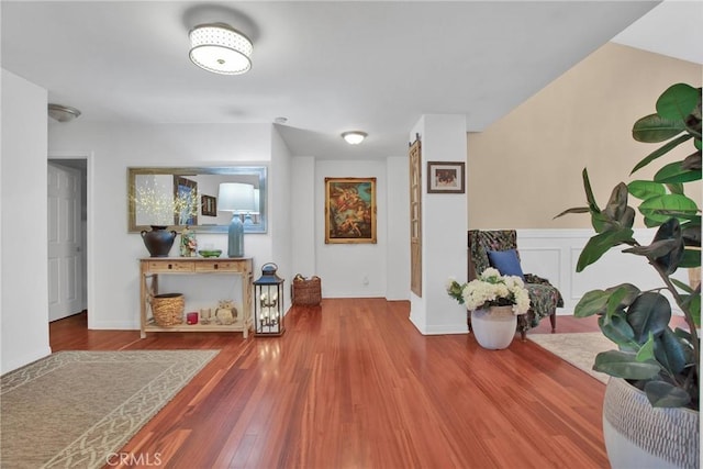 7575 Rancho Rd, Wrightwood, CA 92372 - hallway with wood finished floors