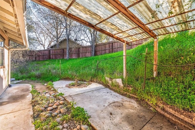 view of patio / terrace with fence