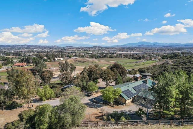 aerial view featuring a mountain view