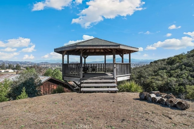 surrounding community with a gazebo