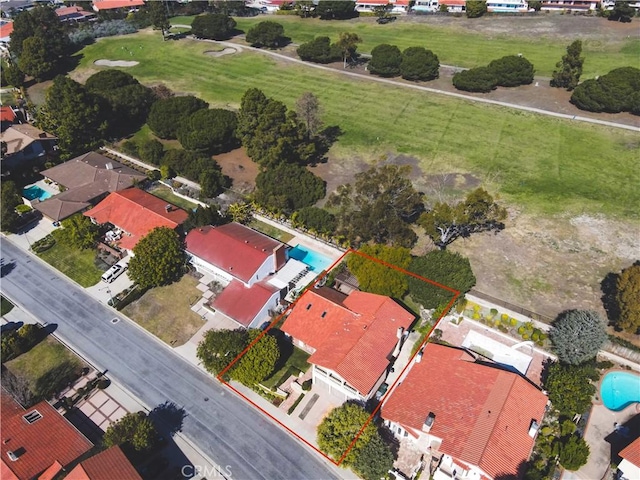 drone / aerial view with a residential view