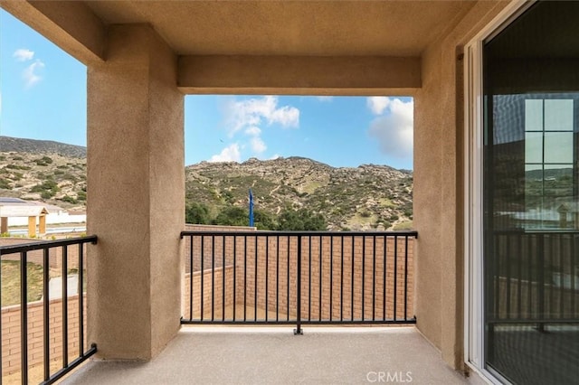 balcony with a mountain view