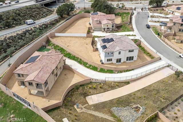 bird's eye view with a residential view