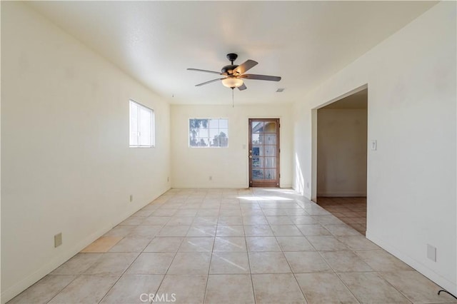6125 Ridgeview Ave, Jurupa Valley, CA 91752 - unfurnished room with ceiling fan and light tile patterned floors
