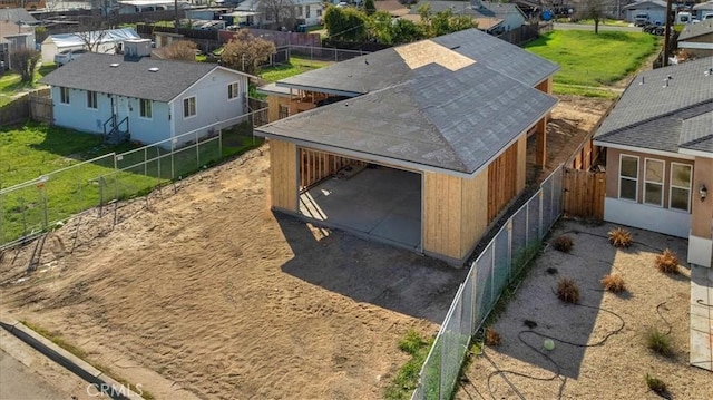 aerial view featuring a residential view