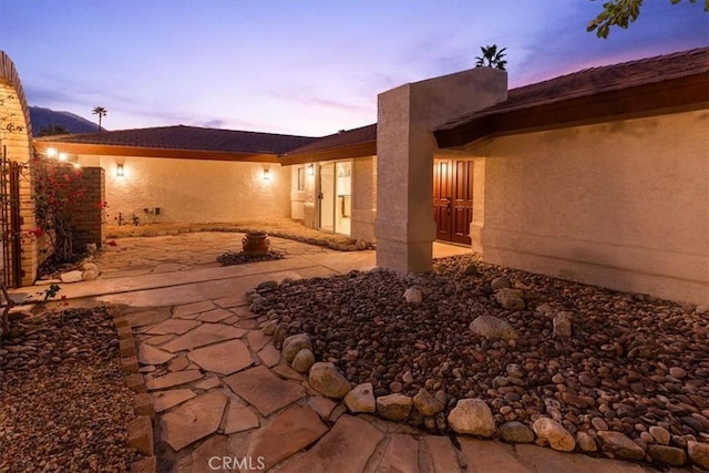 exterior space featuring a patio