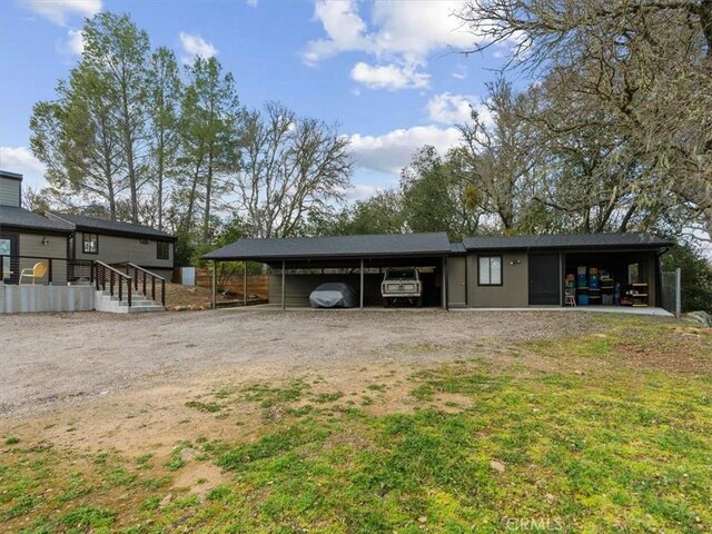 8160 Los Osos Rd, Atascadero, CA 93422 - exterior space featuring driveway and a carport