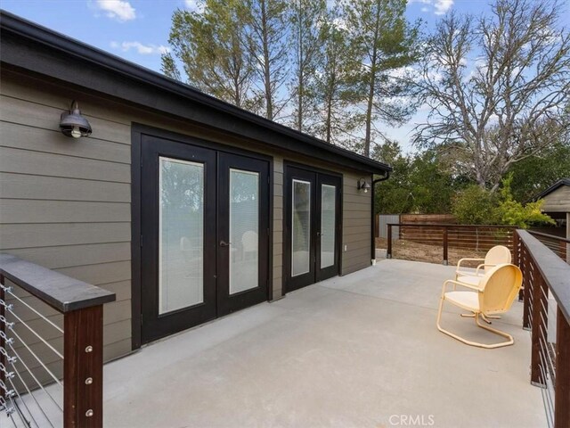 8160 Los Osos Rd, Atascadero, CA 93422 - view of patio / terrace featuring french doors and fence