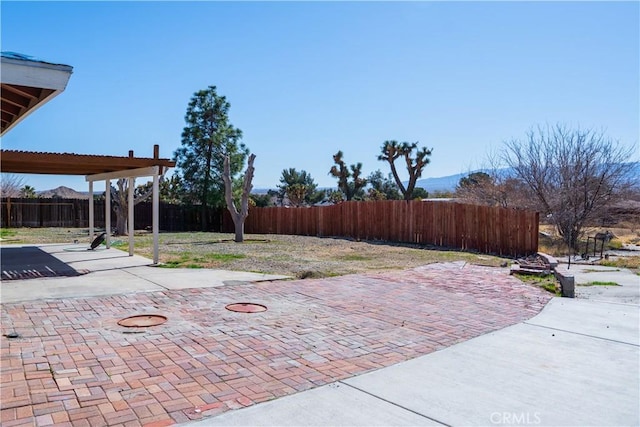 exterior space with fence private yard