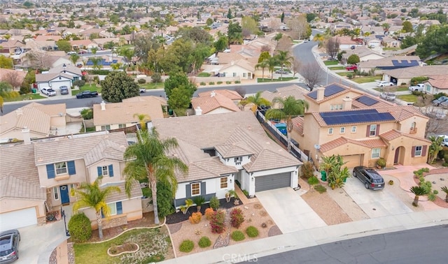 bird's eye view with a residential view