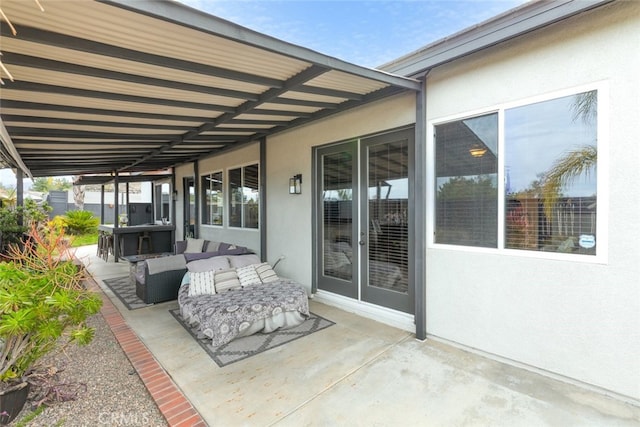 view of patio / terrace featuring an outdoor hangout area